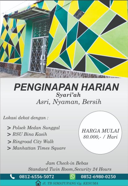 Foto 2 Hany Kost Putri dan Penginapan Keluarga Sunggal di Medan